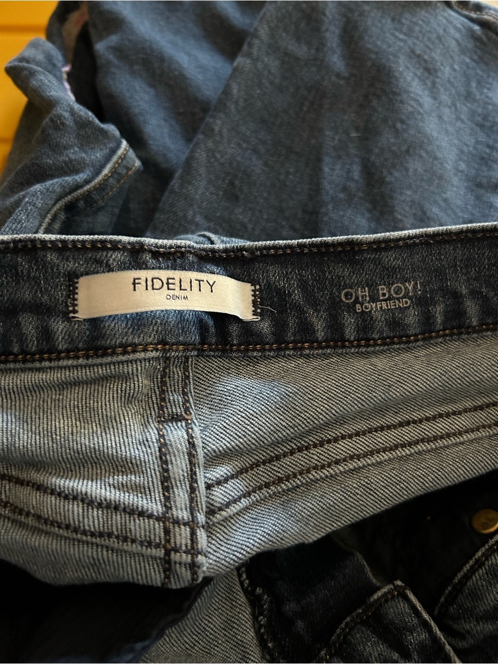 Fidelity Oh Boy Boyfriend straight Leg Patchwork jeans Size 28 Festival - Picture 3 of 9